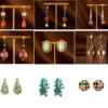 Heavy craftsmanship handmade 18K gold earrings – red agate pearl earrings lapis lazuli red glass earrings