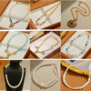 Gorgeous vintage 18K gold-plated pendant necklace, handmade, light luxury wholesale direct sales