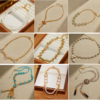 Exquisite handmade 18K gold-plated vintage necklace pendant, light luxury factory direct sales