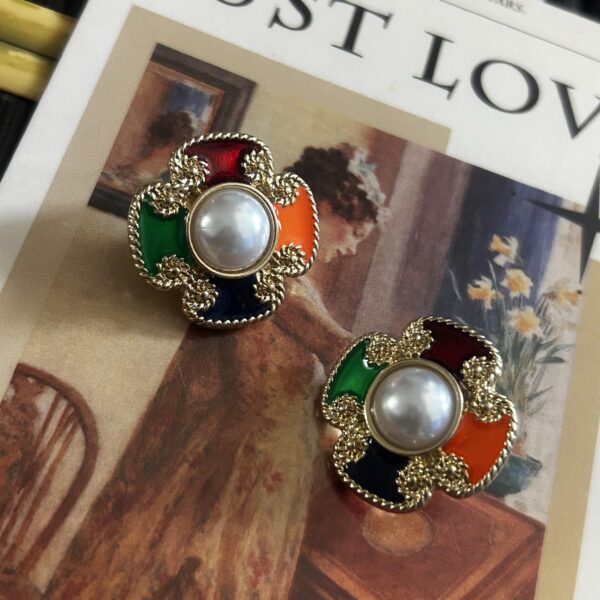 Elegant Artificial Jewelry Earrings for Women Vintage Style - 图片 7