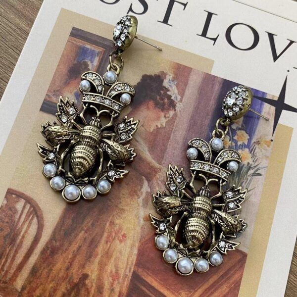 Women's Handmade Vintage Earrings - Unique Vintage Design Sophisticated for Any Occasion - 图片 2