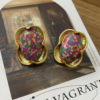 Retro Court Style Pendant Earrings – Exquisite Design with Sparkling Detailing, Elegant Vintage Jewelry for Women - 图片 7