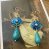 Retro Court Style Pendant Earrings – Exquisite Design with Sparkling Detailing, Elegant Vintage Jewelry for Women - 图片 10