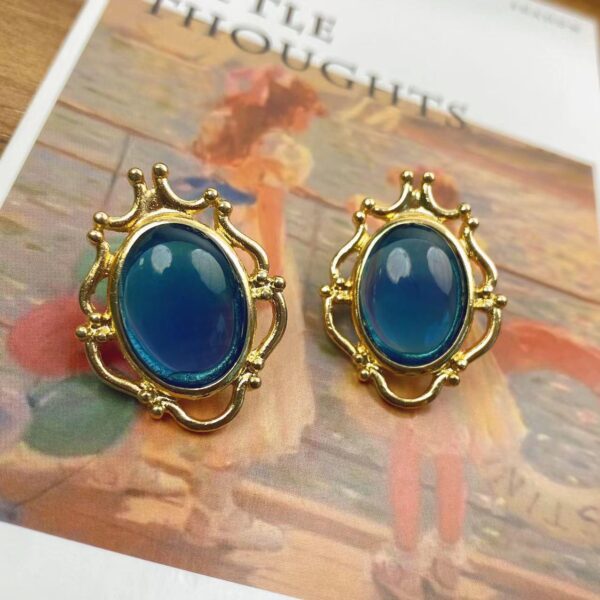 Elegant Retro Pendant Earrings – Exquisite Court Style - 图片 3