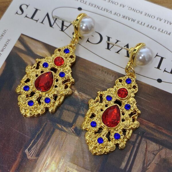 High-end simple earrings 18k gold-plated costume jewelry fashionable elegant - 图片 7