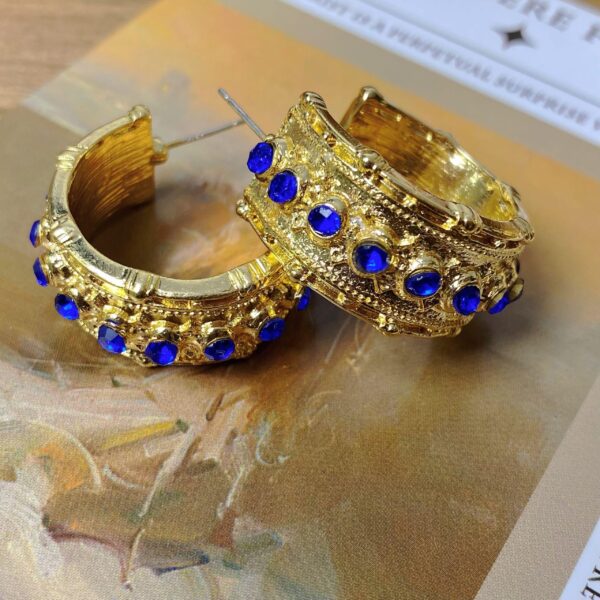 European retro palace style earrings 18k gold-plated fashion classic elegant earrings necklace - 图片 5