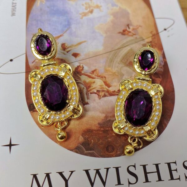 High-end simple earrings 18k gold-plated costume jewelry fashionable elegant - 图片 10