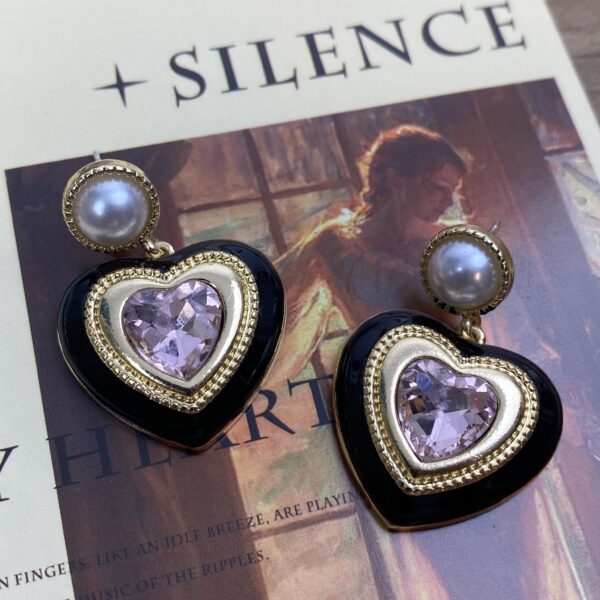 925 silver needle earrings Retro and fashion combination - 图片 10