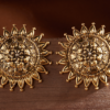 Handmade 18k gold-plated heavy craft retro earrings enamel glass beads earrings - 图片 11