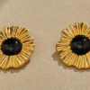 Heavy craftsmanship vintage style 18K gold earrings Handmade elegant female jewelry - 图片 3