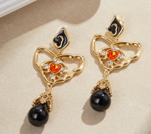 Exquisite and luxurious gemstone earrings, 18K gold-plated design, suitable for any elegant occasion - 图片 6