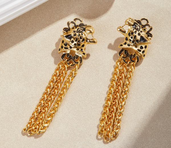 Exquisite and luxurious gemstone earrings, 18K gold-plated design, suitable for any elegant occasion - 图片 3