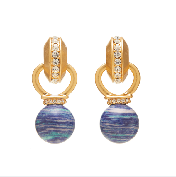 Handmade 18K Gold Simulated Gemstone Gorgeous Vintage Earrings – Exquisite Craftsmanship, Elegant and Luxurious Design - 图片 9