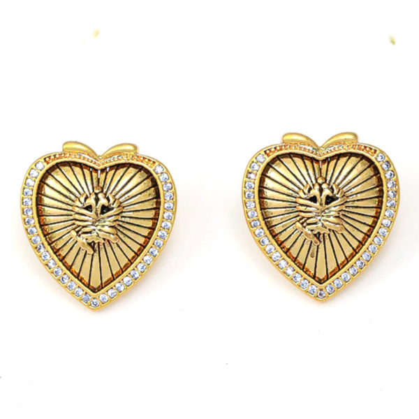 Handmade 18K Gold Simulated Gemstone Gorgeous Vintage Earrings – Exquisite Craftsmanship, Elegant and Luxurious Design - 图片 8