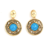 Fashion vintage 18K gold earrings Gemstone design, classic luxury jewelry - 图片 9