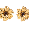 Fashion vintage 18K gold earrings Gemstone design, classic luxury jewelry - 图片 4