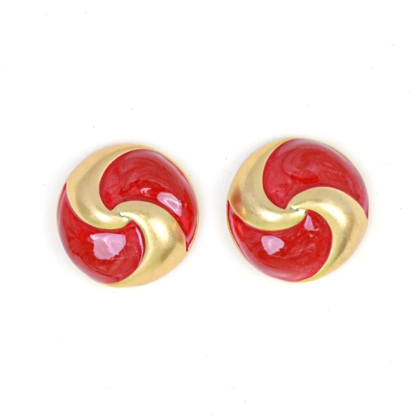 Fashion vintage 18K gold earrings Gemstone design, classic luxury jewelry - 图片 3