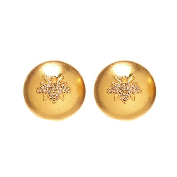 18K Gold Handmade Earrings – Imitation Gemstone Gorgeous Vintage Design, Luxury Earrings for Women - 图片 14