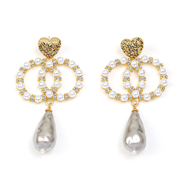 Style Vintage 18K Gold Earrings – Handmade, Gorgeous Simulated Gemstones, Exquisite Luxury - 图片 15