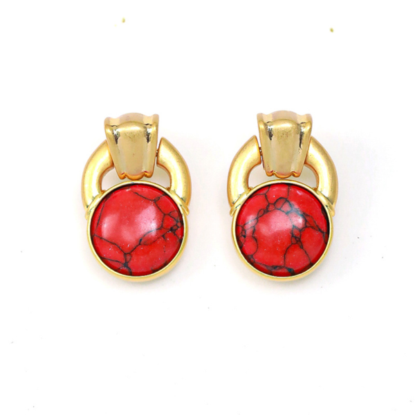 Style Vintage 18K Gold Earrings – Handmade, Gorgeous Simulated Gemstones, Exquisite Luxury - 图片 14