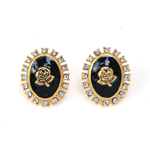 Style Vintage 18K Gold Earrings – Handmade, Gorgeous Simulated Gemstones, Exquisite Luxury - 图片 10