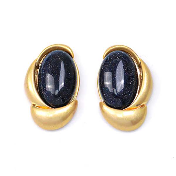 Style Vintage 18K Gold Earrings – Handmade, Gorgeous Simulated Gemstones, Exquisite Luxury - 图片 6