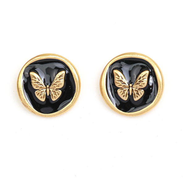 Handmade Fashion Vintage Earrings – 18K Gold Plated, Gemstone Extensions, Classic Design - 图片 17