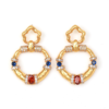 18K Gold Handmade Earrings – Gorgeous Vintage Style with Beautiful Gemstones - 图片 16