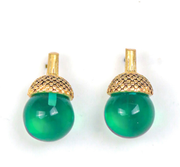 18K Gold Handmade Earrings – Gorgeous Vintage Style with Beautiful Gemstones - 图片 14