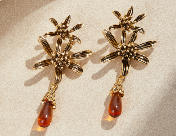 Exquisite and luxurious gemstone earrings, 18K gold-plated design, suitable for any elegant occasion - 图片 14