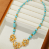 Gorgeous vintage 18K gold-plated pendant necklace, handmade, light luxury wholesale direct sales - 图片 10