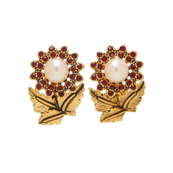 18K Gold Handmade Earrings – Gorgeous Vintage Style with Beautiful Gemstones - 图片 6