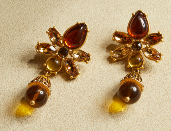 Gemstone Handmade Earrings – Fashion Vintage Design, 18K Gold Plating, Elegant - 图片 15