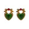 Gemstone Gorgeous Vintage Earrings – Handmade in 18K Gold, Exquisite Luxury Women’s Jewelry - 图片 2