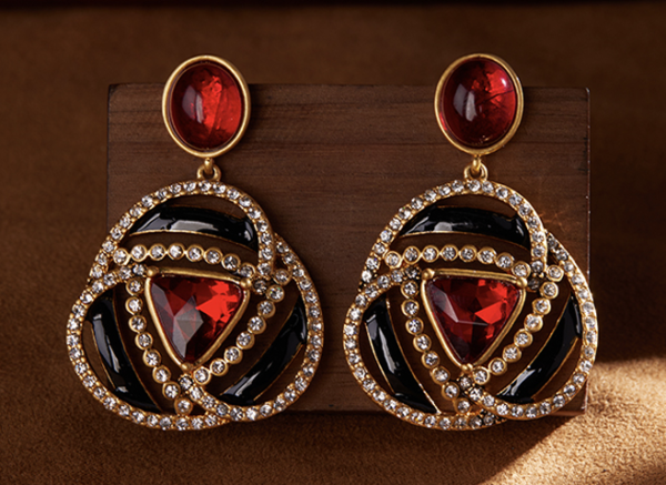 Gorgeous Vintage Gemstone Earrings – Handcrafted in 18K Gold, Classic and Elegant Design - 图片 15