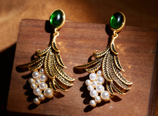 Gorgeous Vintage Gemstone Earrings – Handcrafted in 18K Gold, Classic and Elegant Design - 图片 14