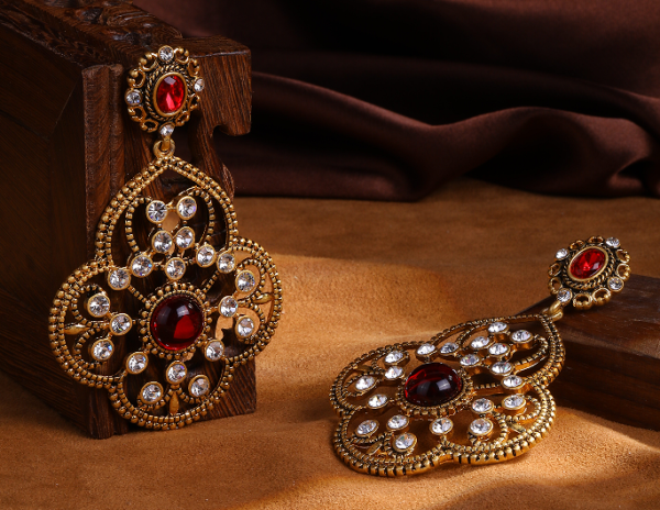 Gorgeous Vintage Gemstone Earrings – Handcrafted in 18K Gold, Classic and Elegant Design - 图片 11