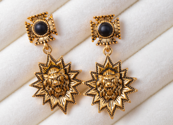 Gorgeous Vintage Gemstone Earrings – Handcrafted in 18K Gold, Classic and Elegant Design - 图片 10