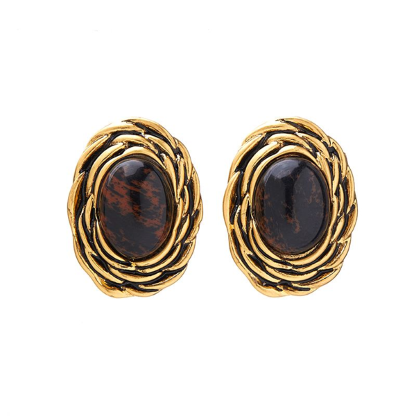 Gemstone Gorgeous Vintage Earrings – Handmade in 18K Gold, Luxurious and Exquisite - 图片 6