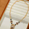 Gorgeous vintage 18K gold-plated pendant necklace, handmade, light luxury wholesale direct sales - 图片 2