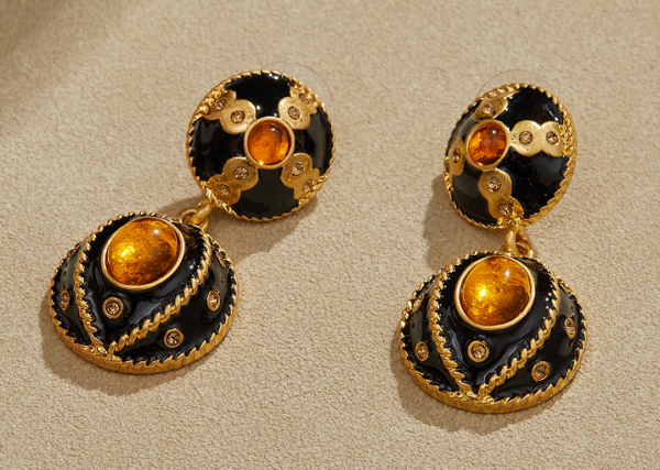 Gemstone Handmade Earrings – Fashion Vintage Design, 18K Gold Plating, Elegant - 图片 7