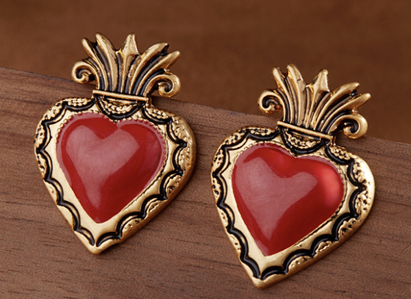 Handmade 18K Gold Vintage Earrings – Premium Imitation Gemstones, Exquisite Craftsmanship, Elegant and Fashionable - 图片 10