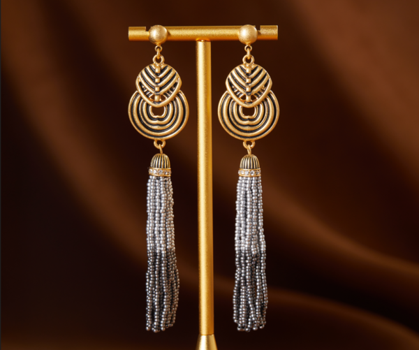 Elegant 18K gold gemstone earrings pendant – suitable for many occasions, exquisite and elegant female earrings - 图片 5