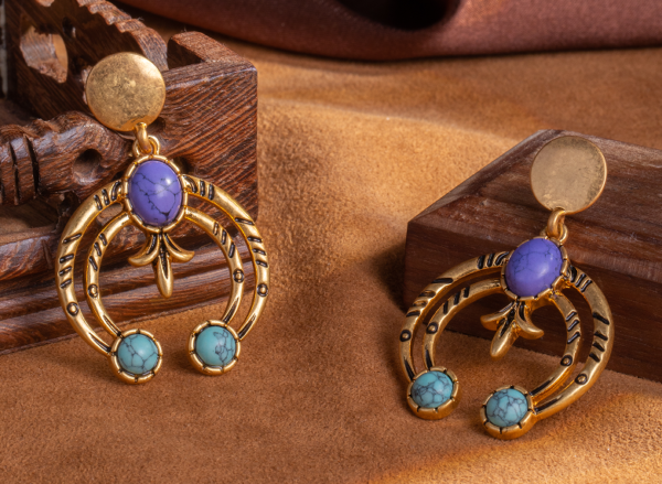 18K Gold Gemstone Earrings and Pendants – Elegant Design, Perfect for Any Occasion - 图片 14