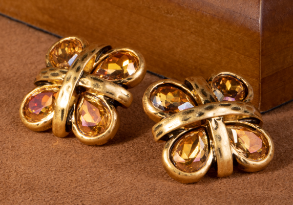 18K Gold Gemstone Earrings and Pendants – Elegant Design, Perfect for Any Occasion - 图片 11
