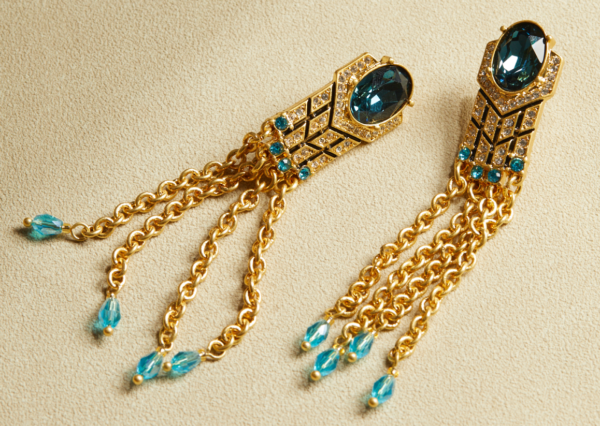 18K Gold Gemstone Earrings and Pendants – Elegant Design, Perfect for Any Occasion - 图片 5
