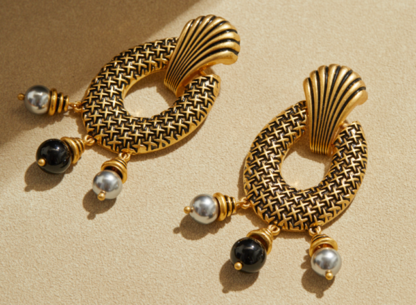 18K Gold Gemstone Earrings and Pendants – Elegant Design, Perfect for Any Occasion - 图片 4