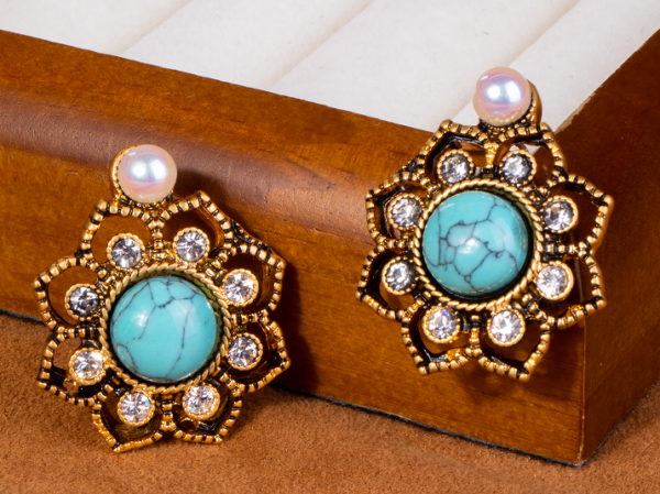 18K Gold Gemstone Earrings and Pendants – Elegant Design, Perfect for Any Occasion - 图片 17