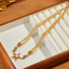 Gorgeous vintage 18K gold-plated pendant necklace, handmade, light luxury wholesale direct sales - 图片 8