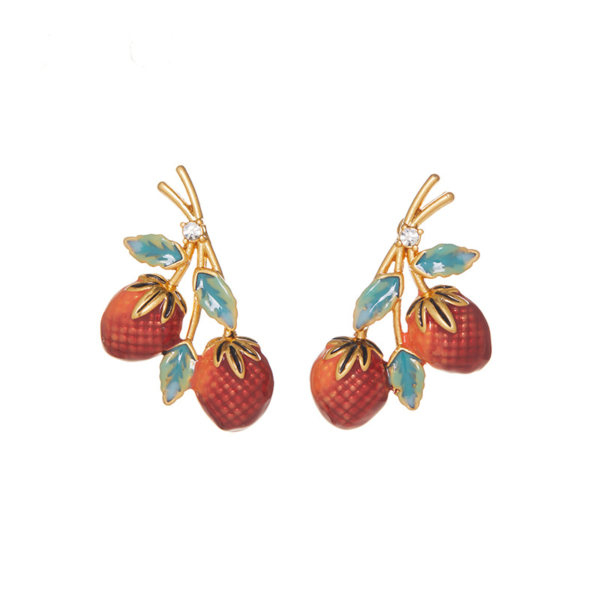 18K gold gemstone earrings – retro palace style design, elegant and high quality, suitable for party and daily wear - 图片 14